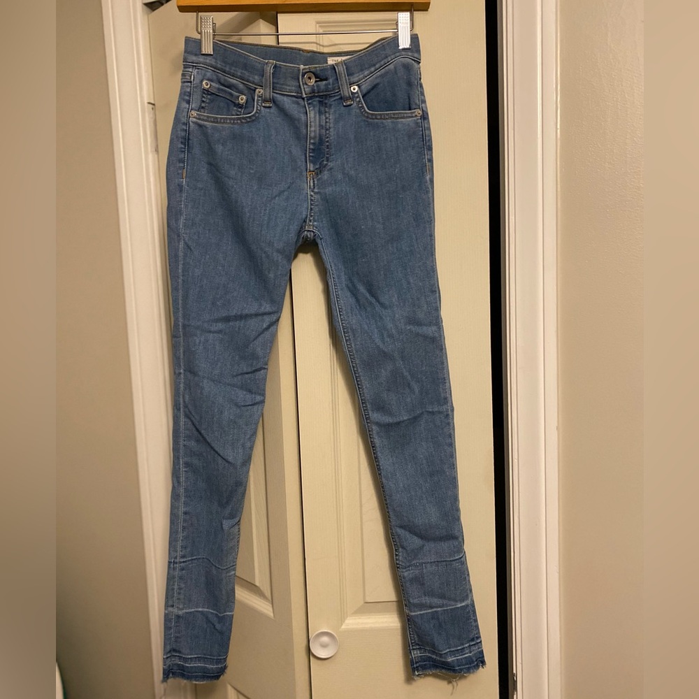 rag & bone Blue Skinny Jeans with Tapered Fit